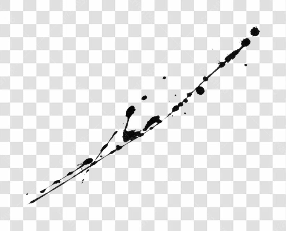 Elemento gráfico PNG com fundo transparente manchas de tinta preta