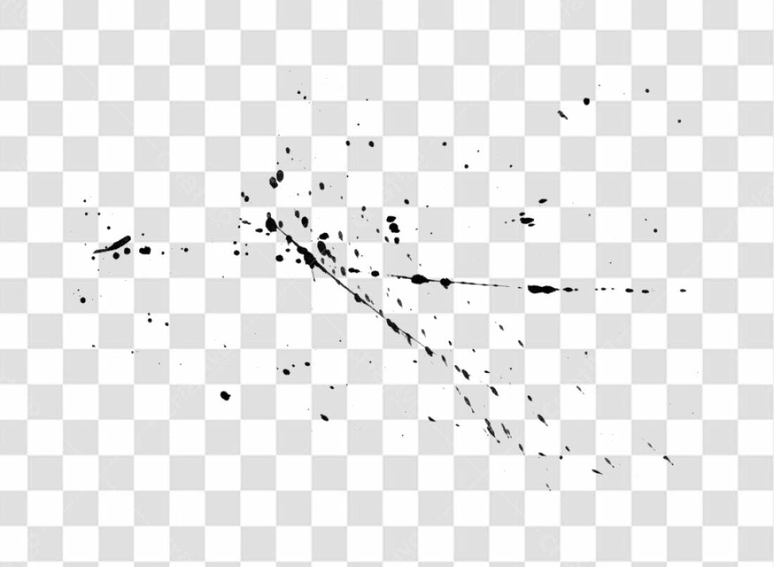 PNG Elemento Gráfico Salpicos de tinta pretos com fundo transparente