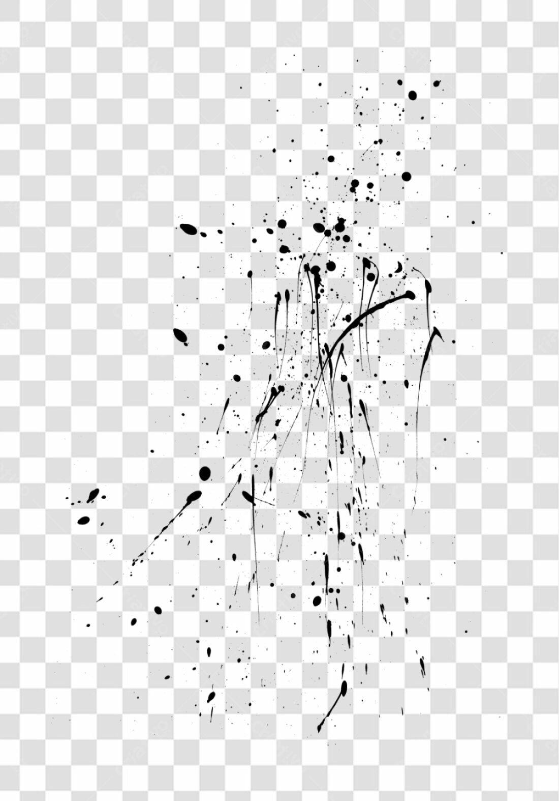PNG Elemento gráfico abstrato borrões pretos