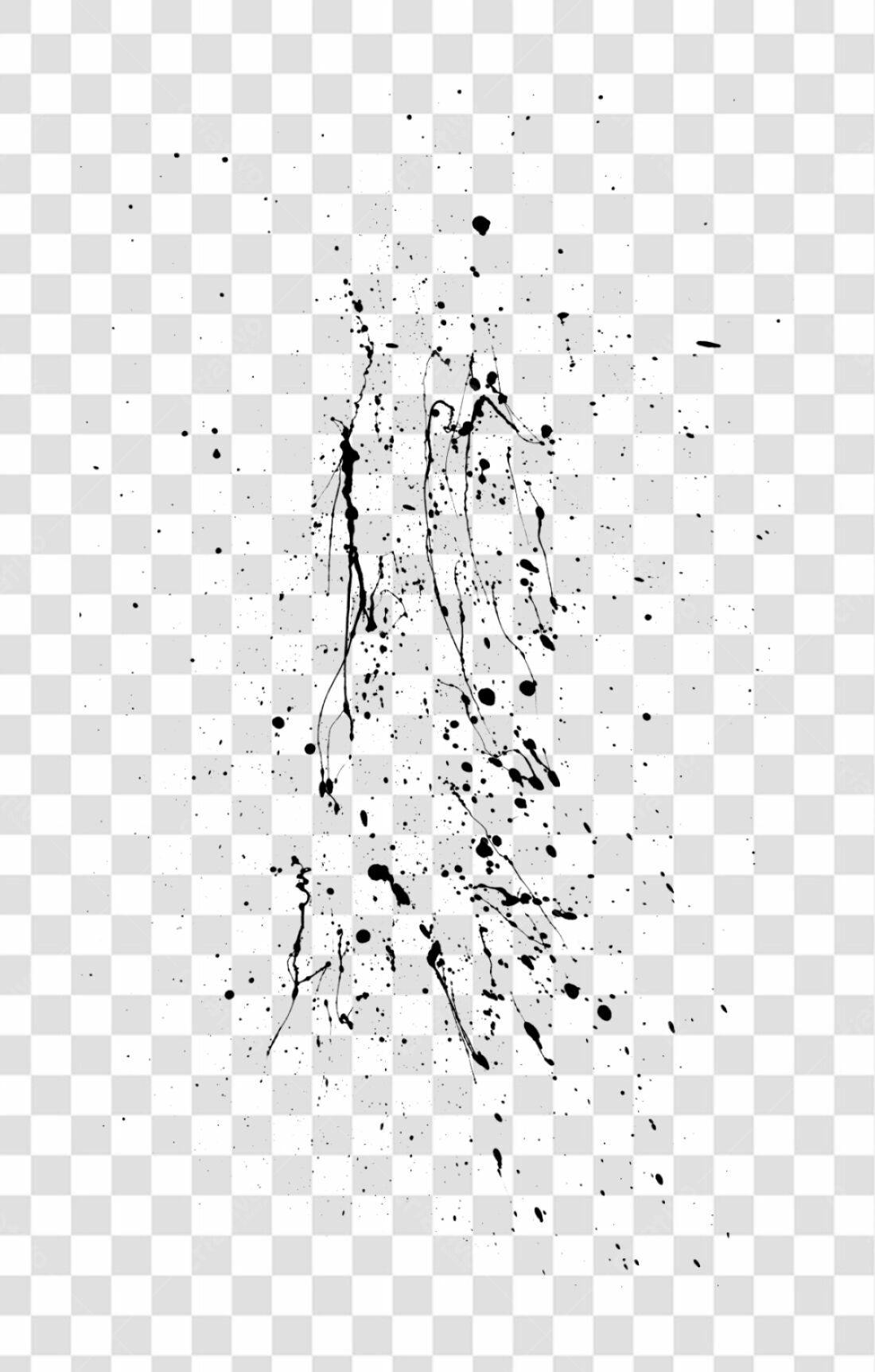 PNG Elemento gráfico abstrato borrões pretos com fundo transparente