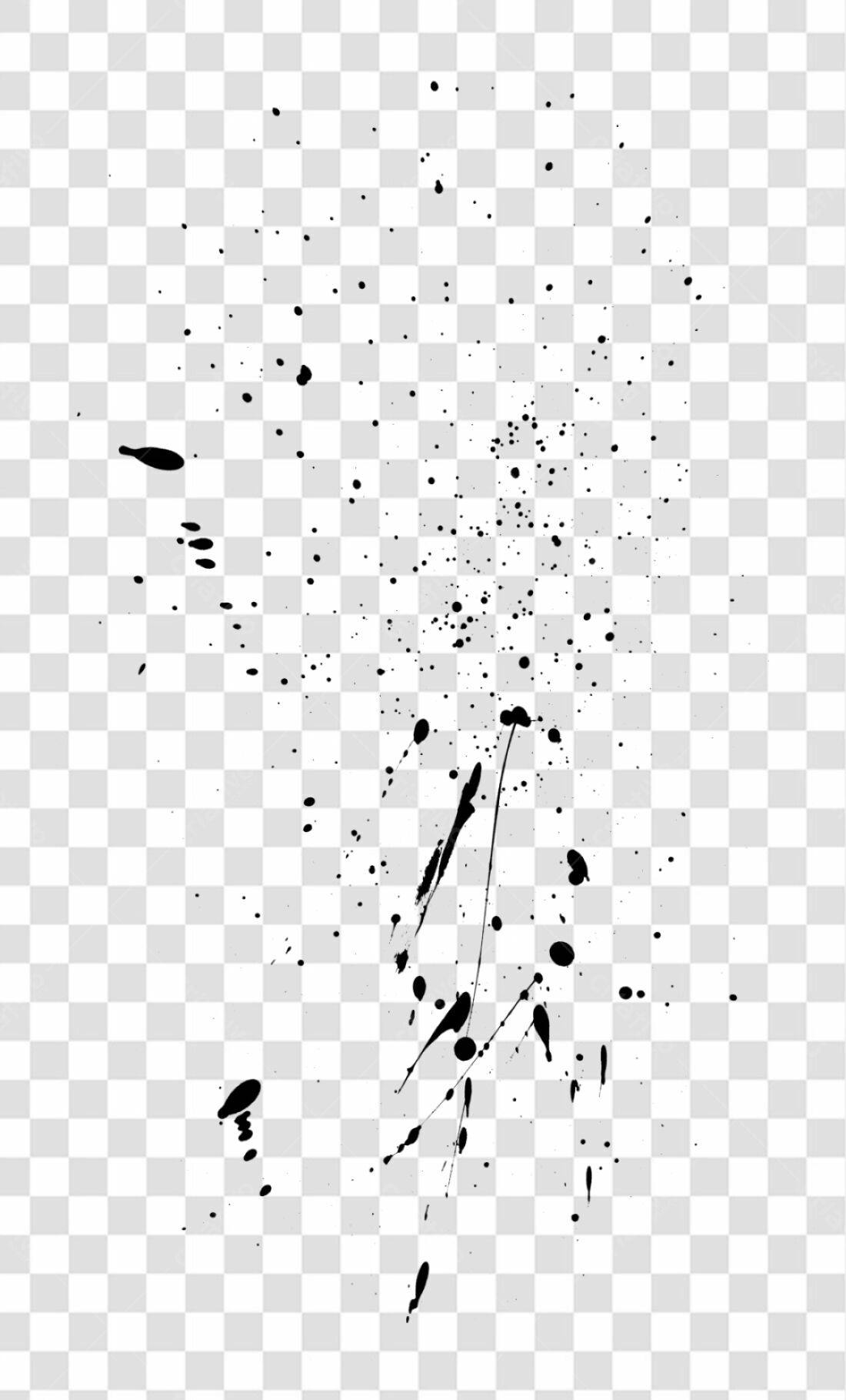 PNG Elemento de Design Pingos de tinta pretos com fundo transparente