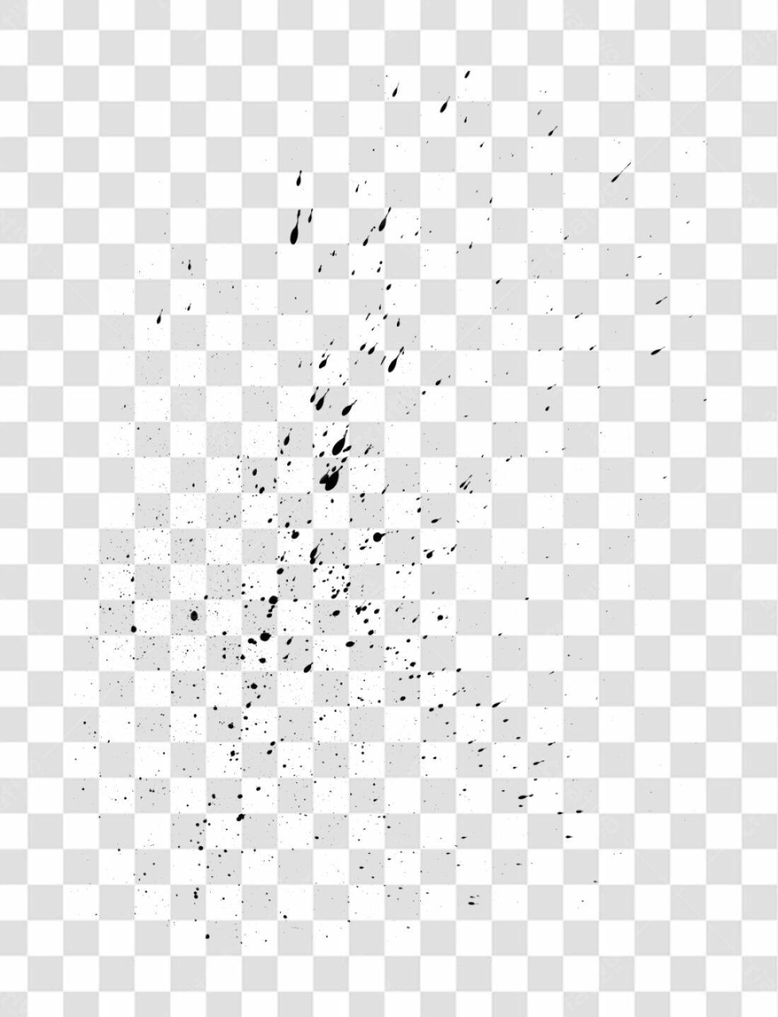 PNG Textura Abstrata Borrões de tinta Preta com fundo transparente