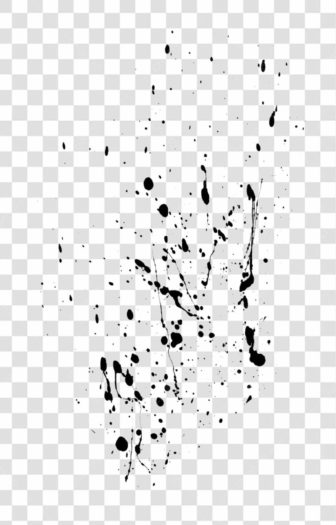 PNG Elemento Gráfico Borrões de Tinta com fundo transparente