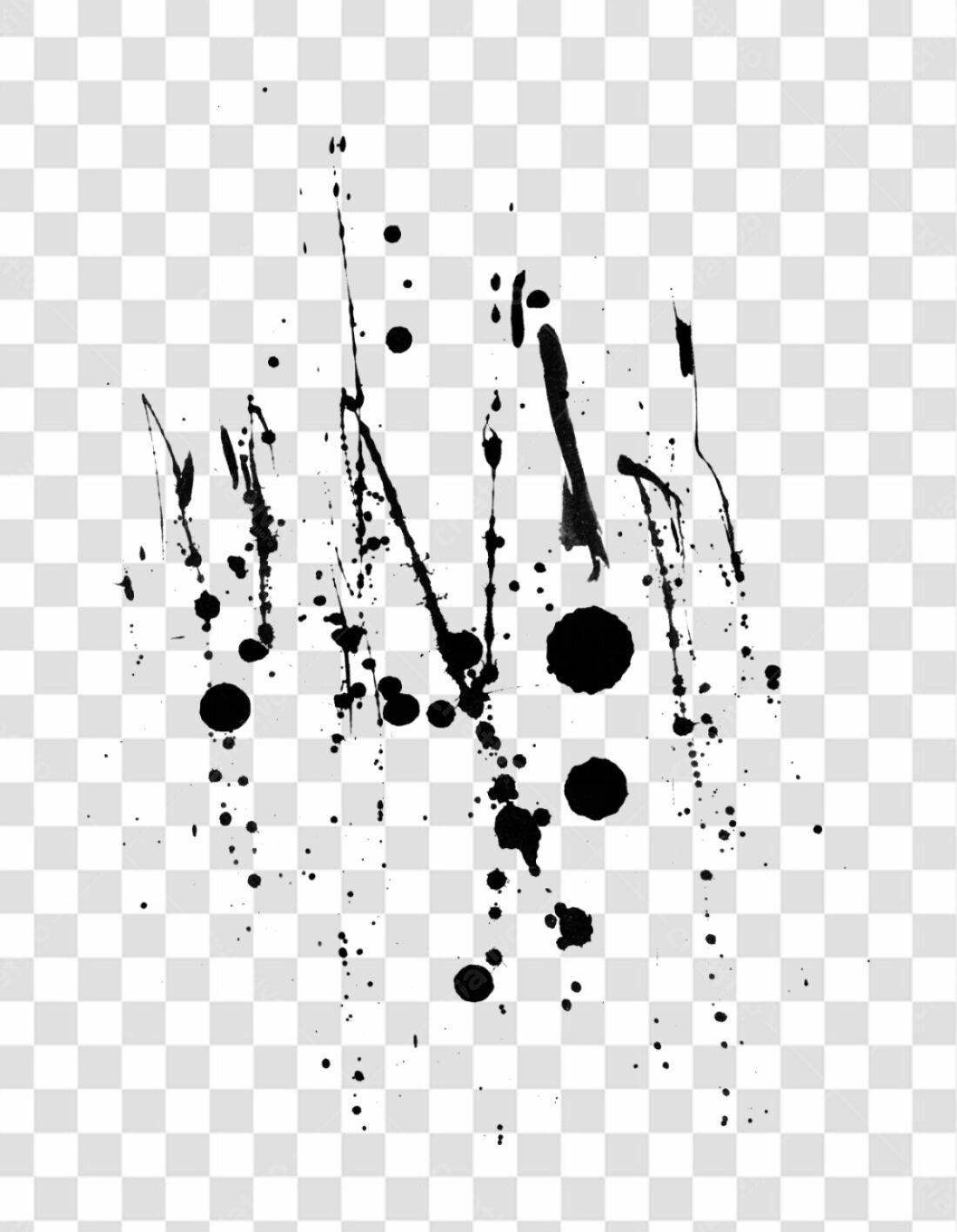 Banner abstrato com respingos de tinta PNG com fundo transparente