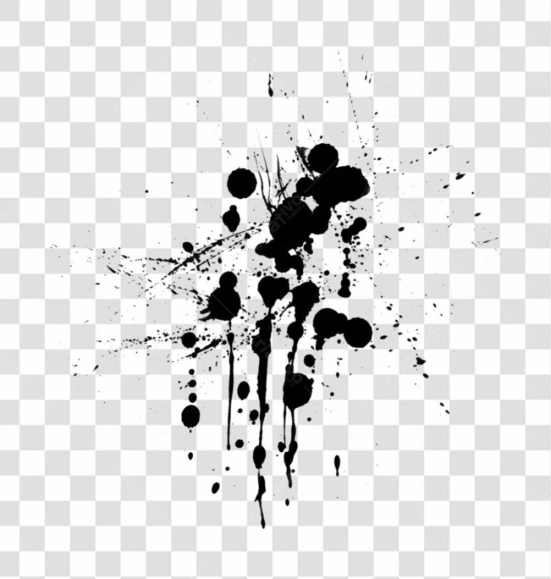 PNG Elemento decorativo manchas pretas fundo transparente