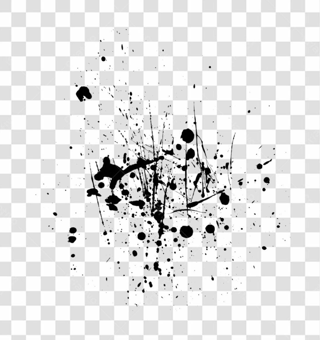 Banner abstrato com respingos de tinta PNG com fundo transparente
