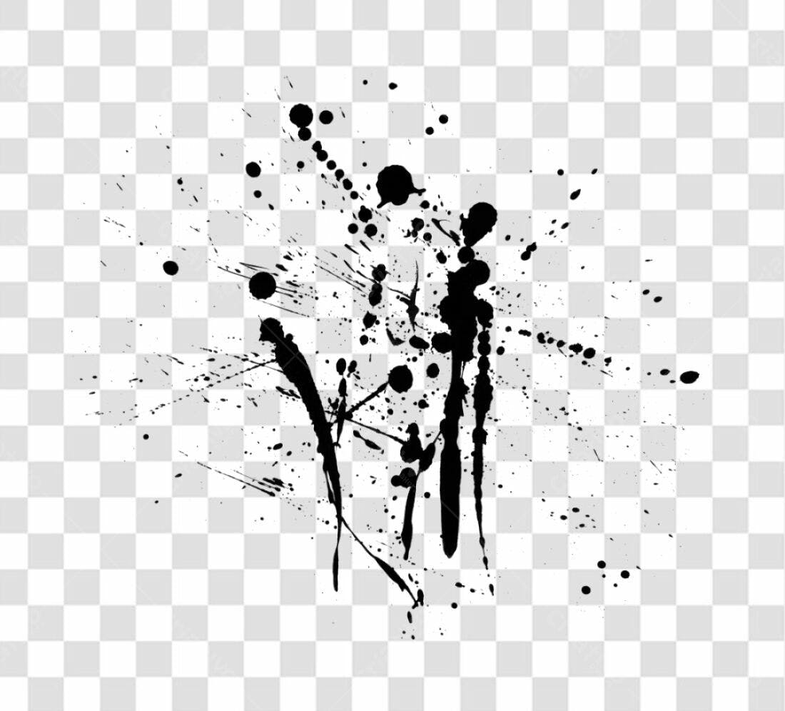 PNG Elemento gráfico abstrato manchas pretas fundo transparente