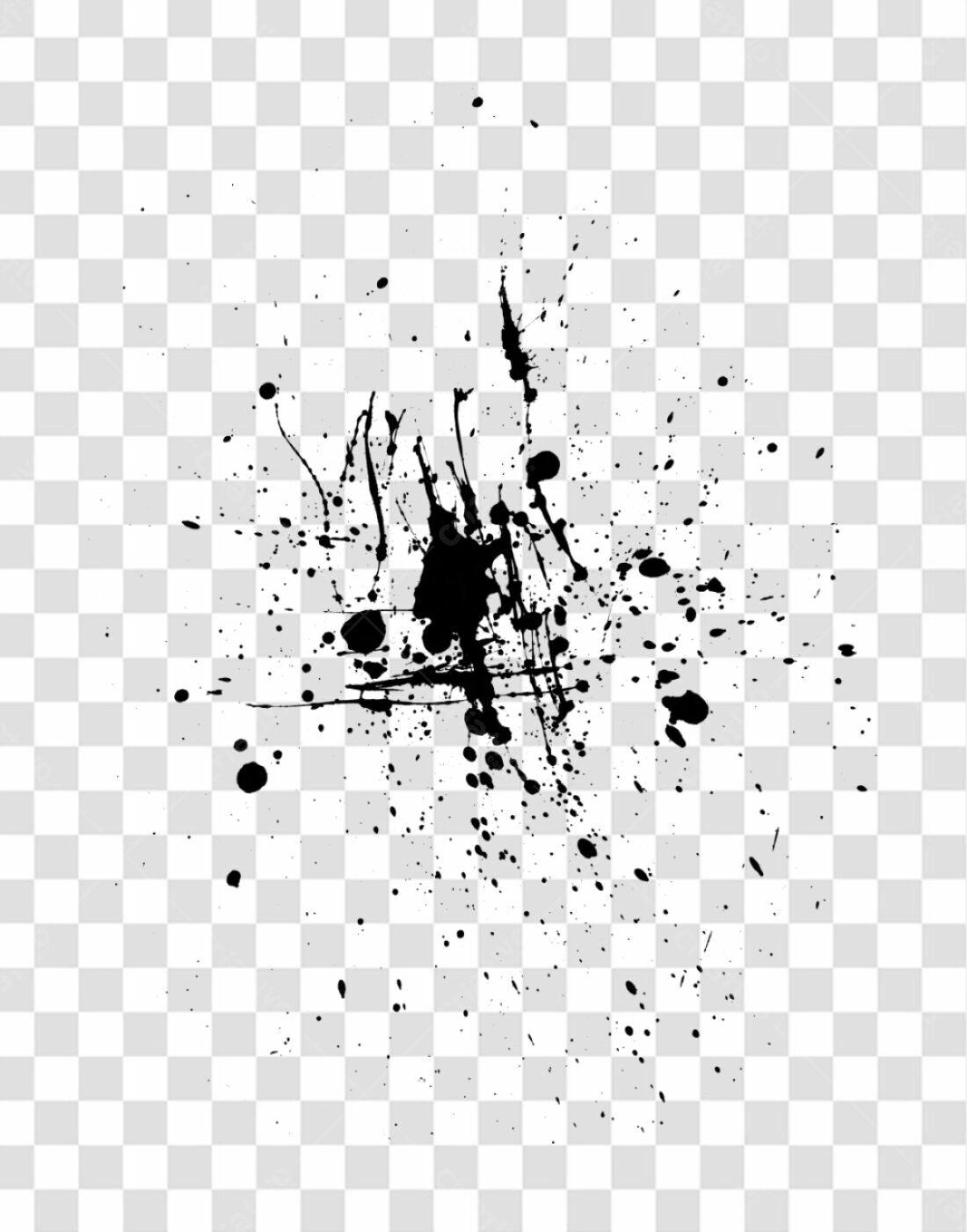 PNG Elemento gráfico abstrato borrões pretos com fundo transparente