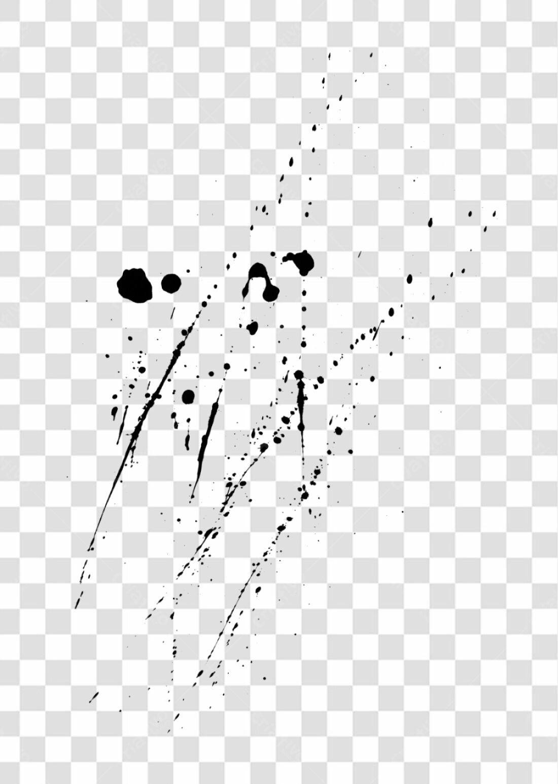 PNG Elemento Gráfico Salpicos de Tinta Preto com fundo transparente