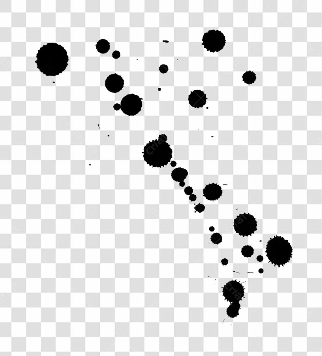 PNG Elementos de tinta preta com fundo transparente