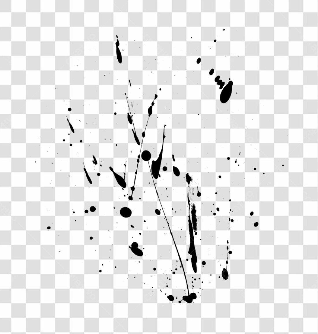 PNG Elemento gráfico abstrato manchas pretas com fundo transparente