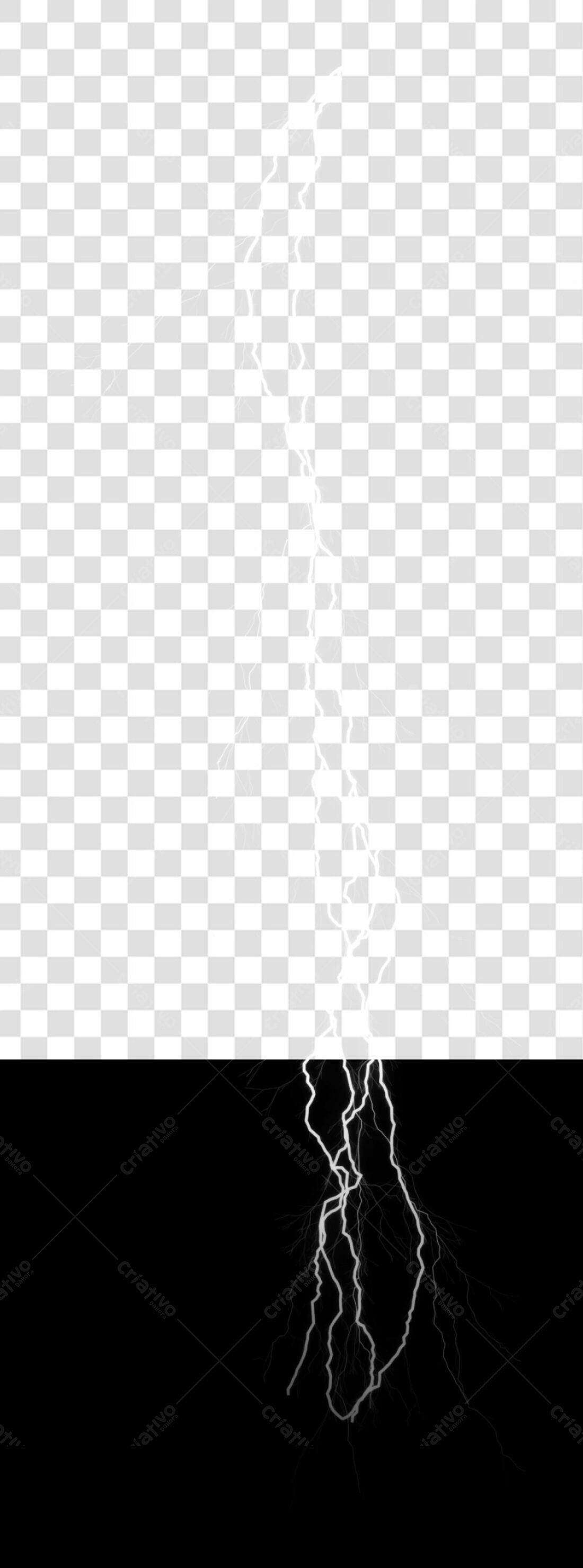 PNG Elemento Gráfico Raio com Fundo Transparente