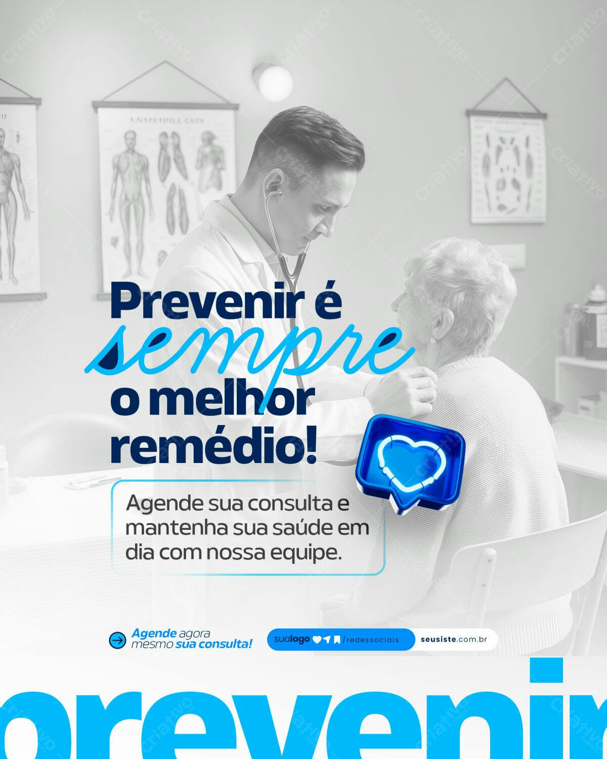 Postagem Prevenção Saúde PSD Editável