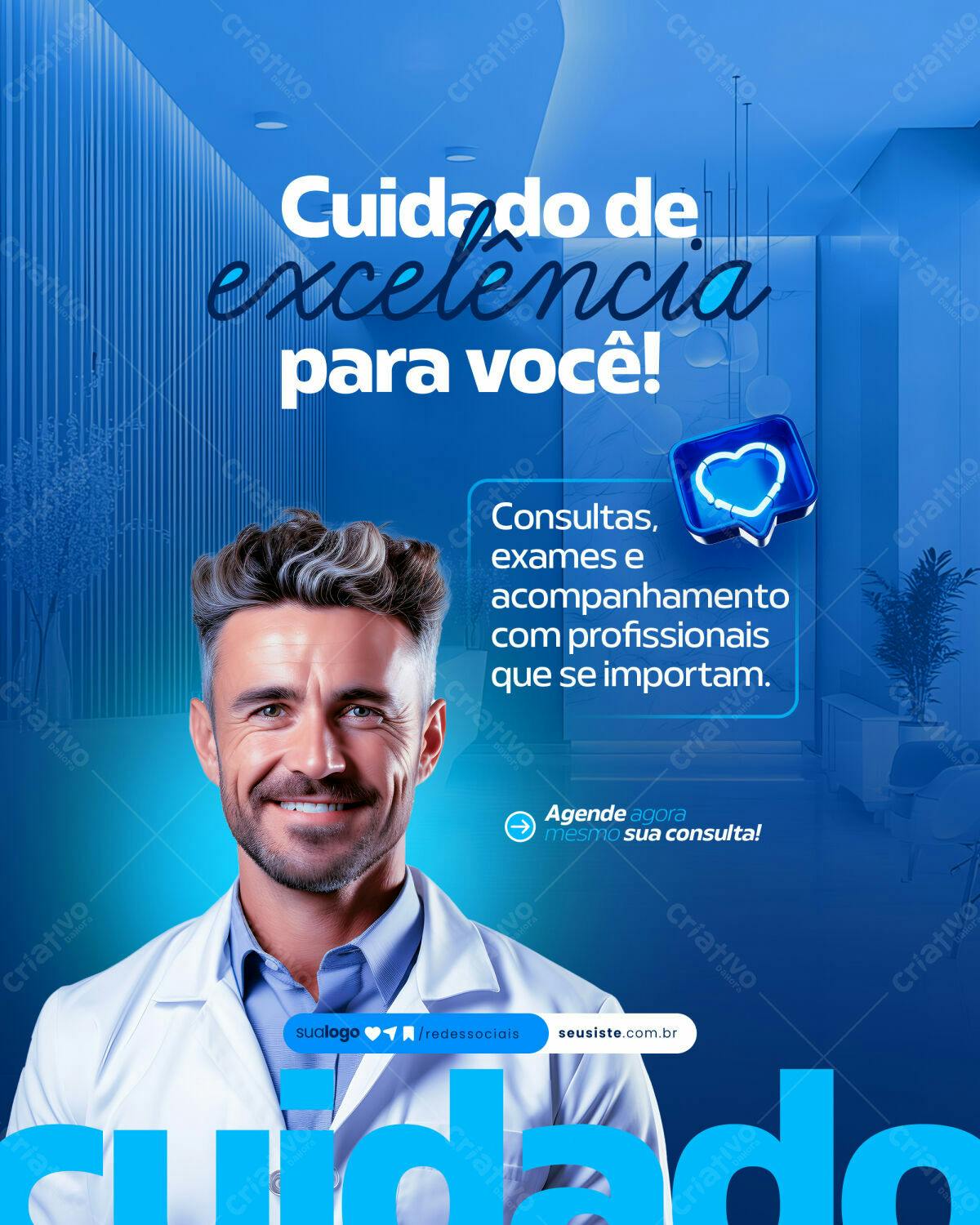 Flyer Médico PSD Editável para Consultas