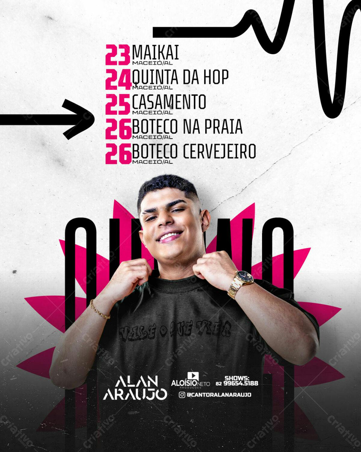 Flyer para Show Alan Araujo PSD Editável