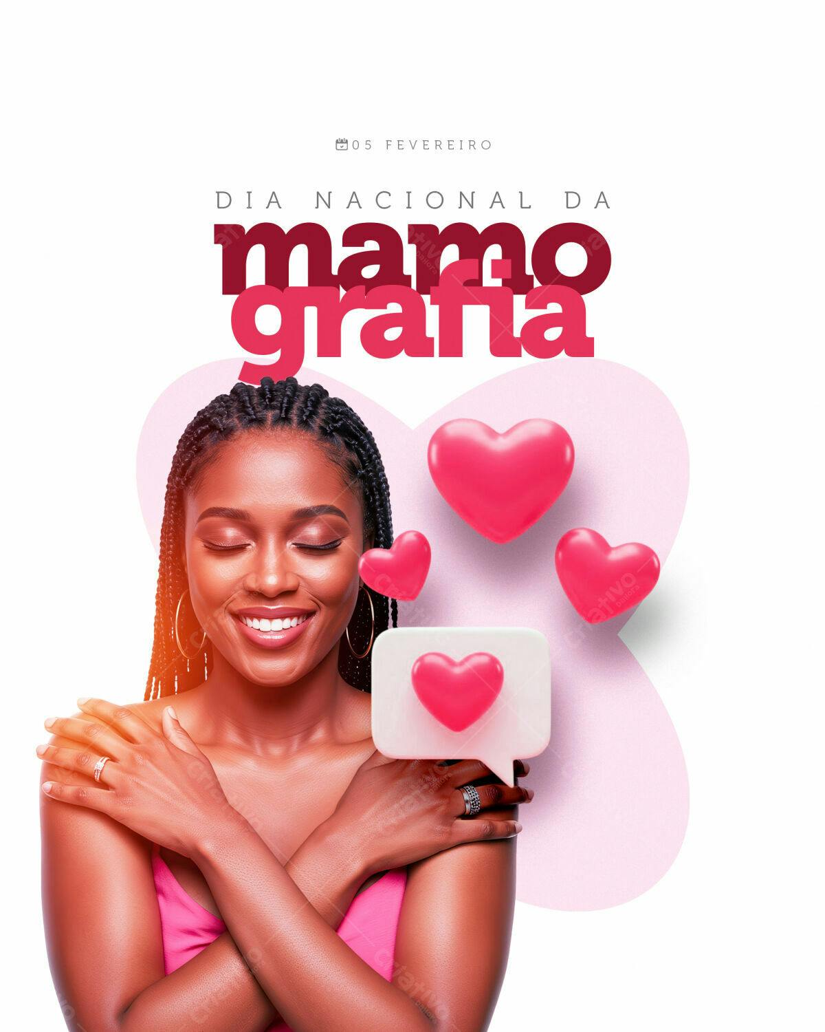 Post para o Dia Nacional da Mamografia PSD Editável