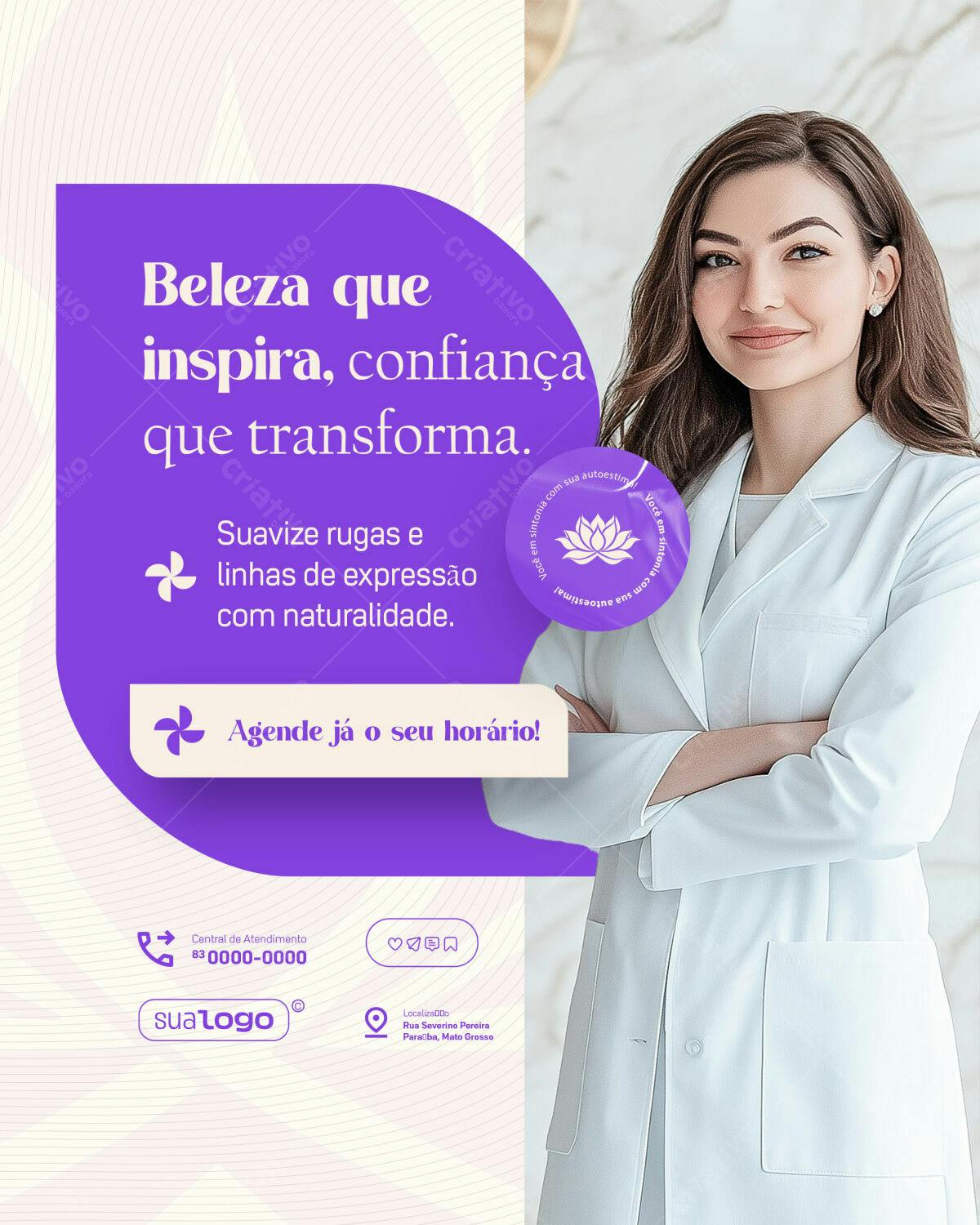 Flyer para Clínica de Estética PSD Editável