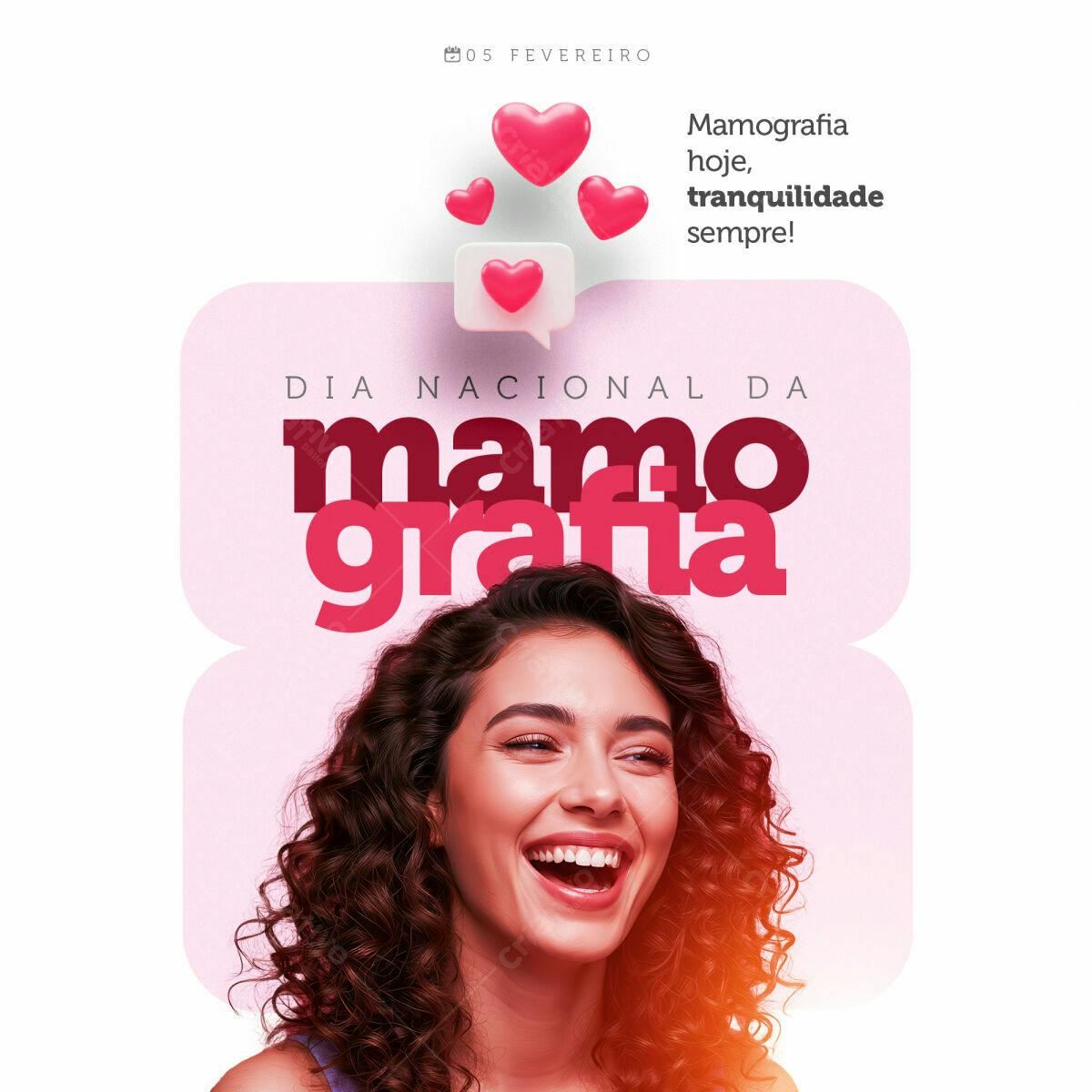 Post para o Dia Nacional da Mamografia PSD Editável