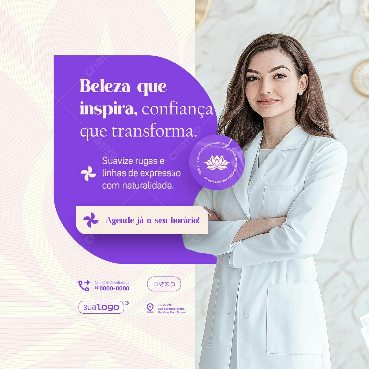 Flyer para Clínica de Estética PSD Editável