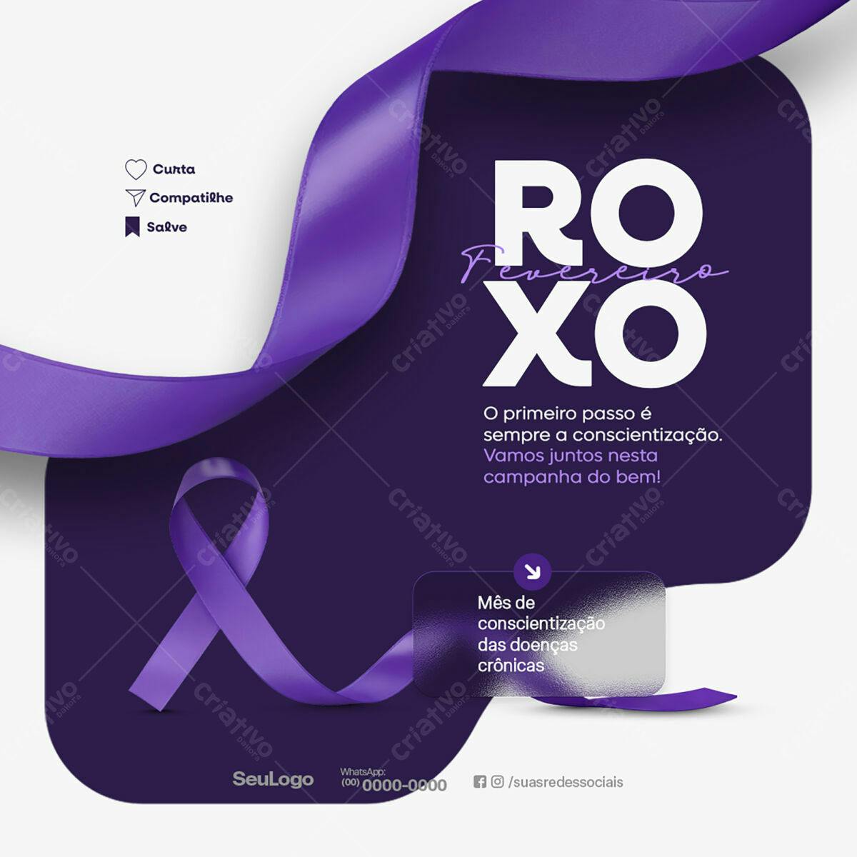 Post para Campanha de Doenças Crônicas PSD Editável
