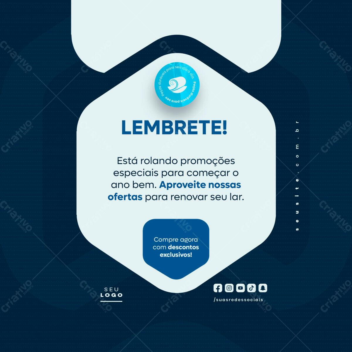 Post para Redes Sociais PSD Editável