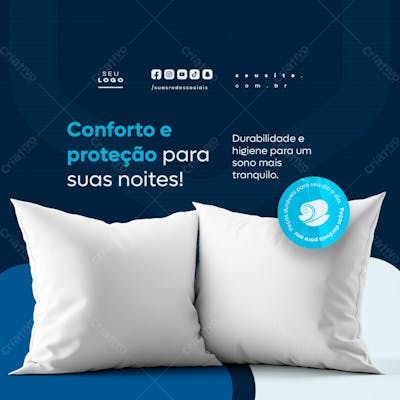 Cama Mesa E Banho Enxoval Feed Social Media Psd Editável