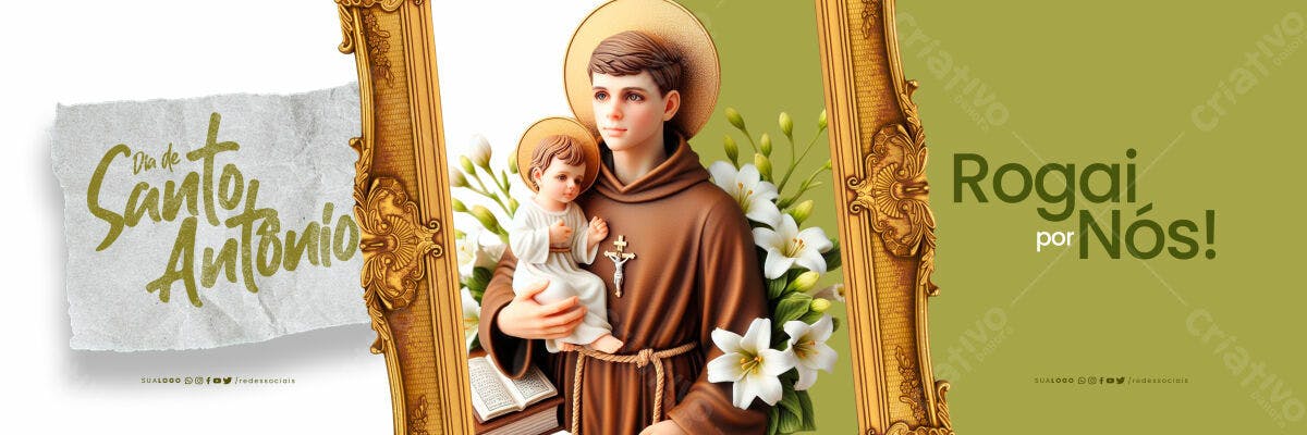 Banner Dia de Santo Antônio PSD Editável