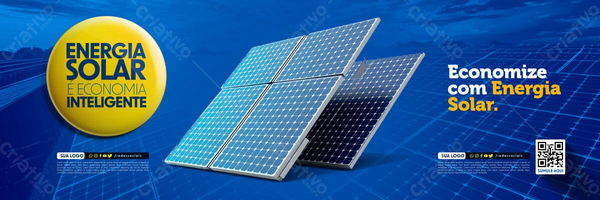 Banner Energia Solar PSD Editável