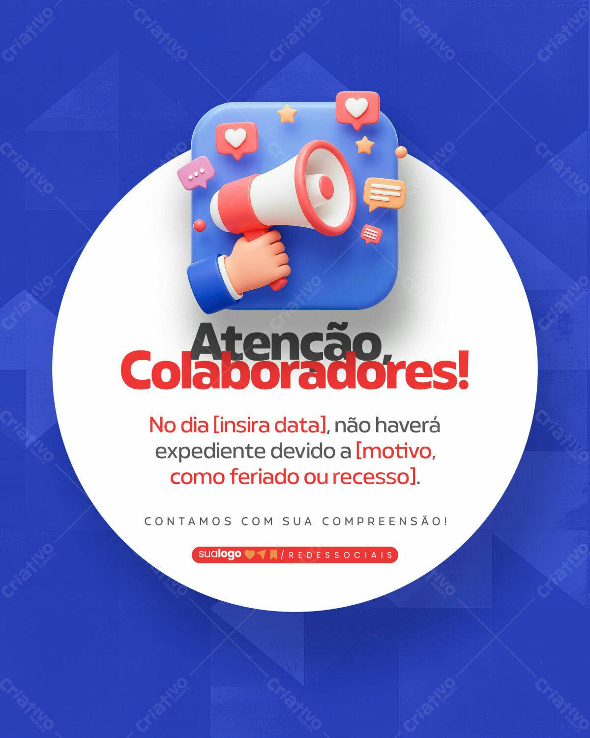 Anúncio Feriado PSD Editável