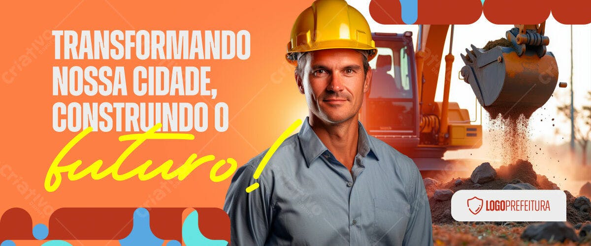 Banner Prefeitura Construção Futuro PSD Editável