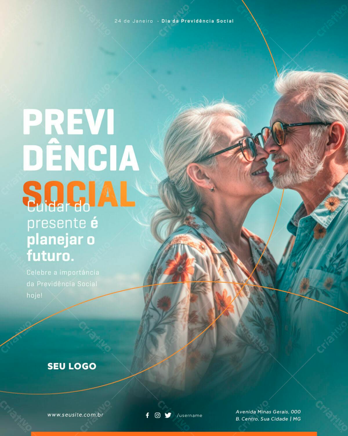 Flyer Dia da Previdência Social PSD Editável