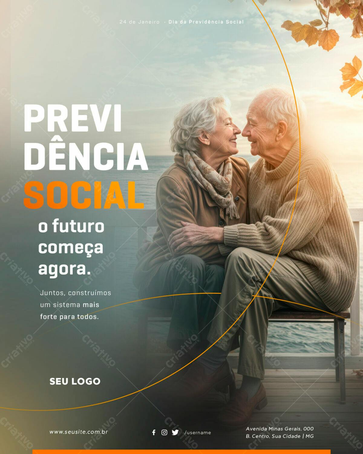 Flyer Dia da Previdência Social PSD Editável