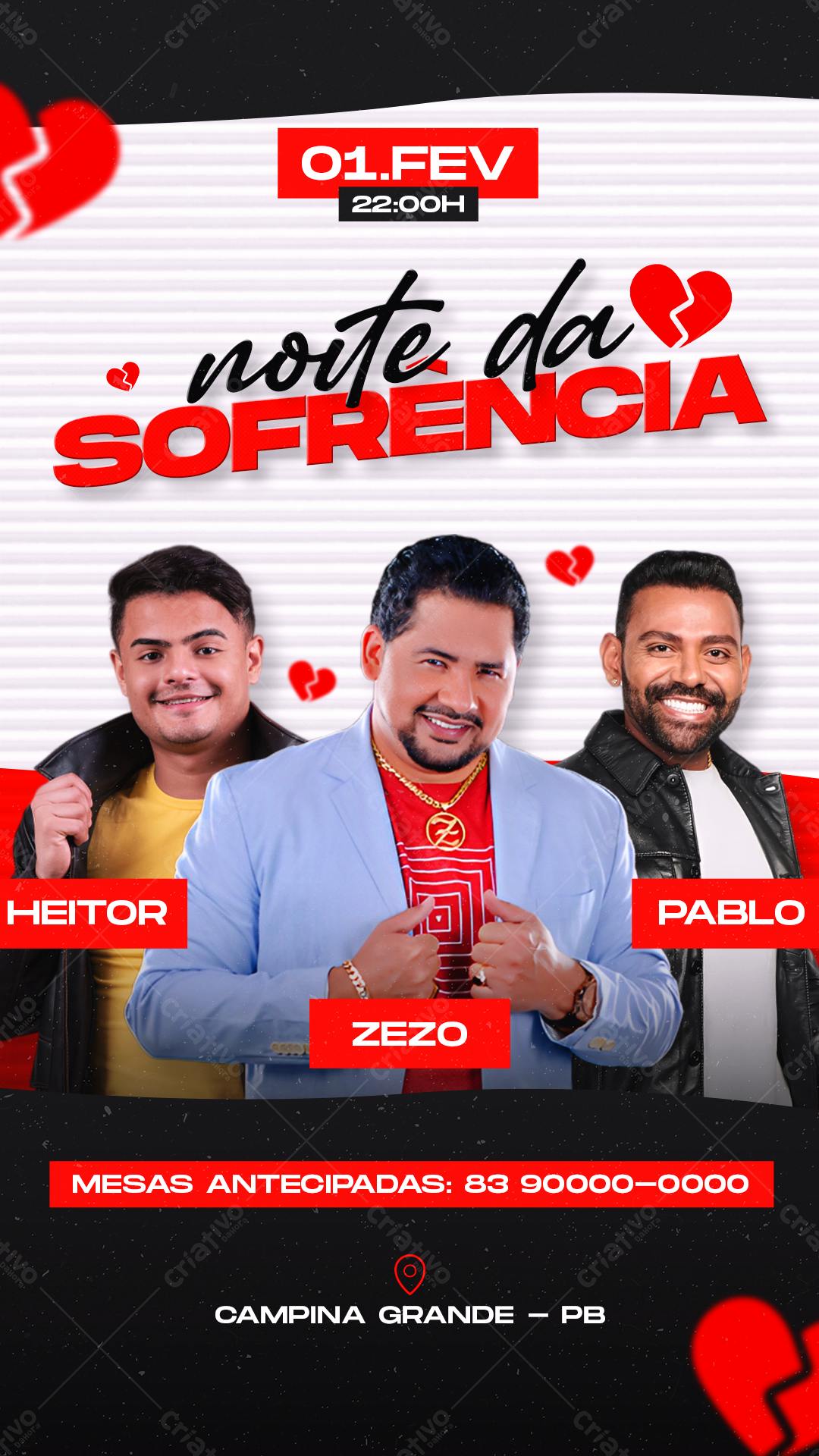 Flyer Noite da Sofrência PSD Editável
