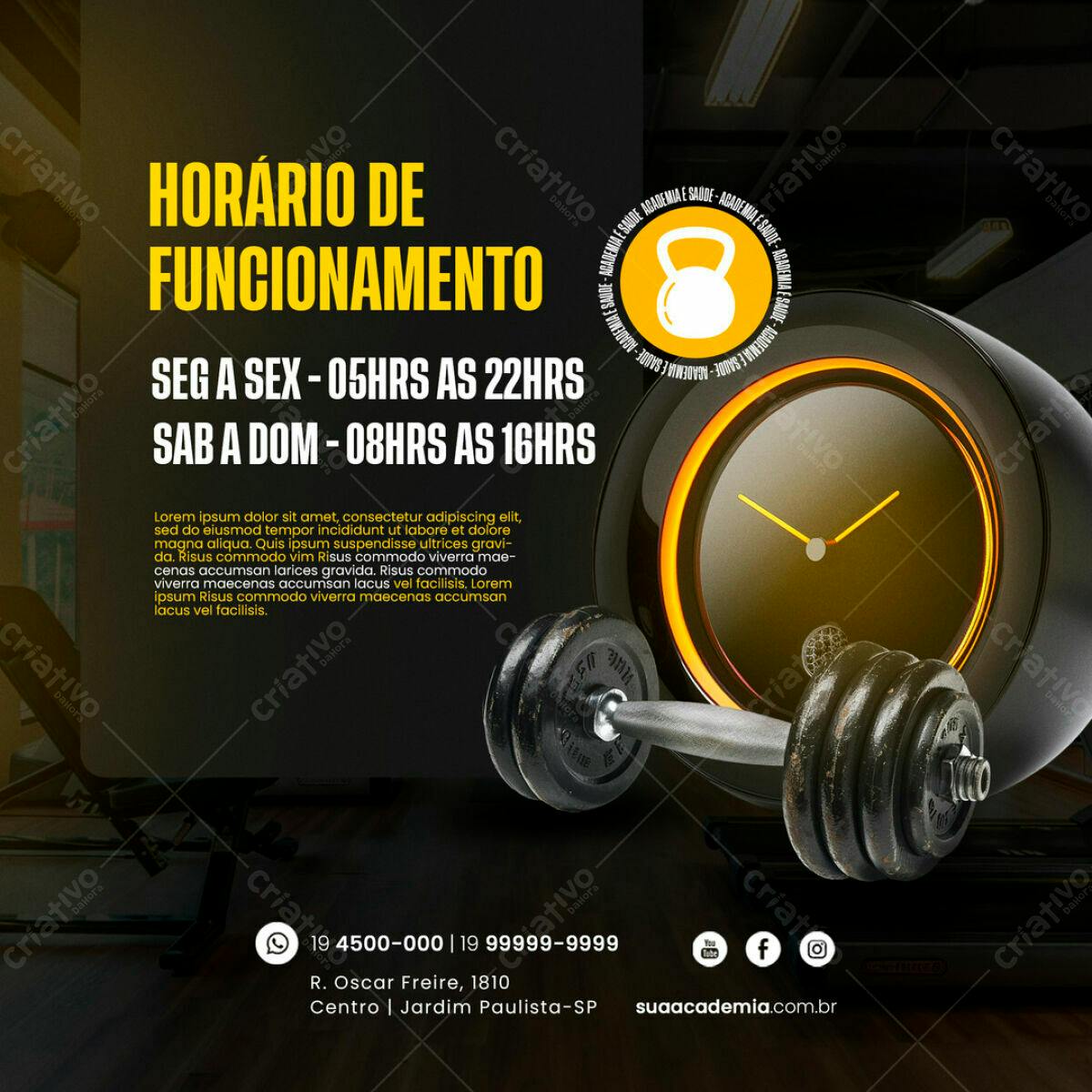 Flyer Academia PSD Editável