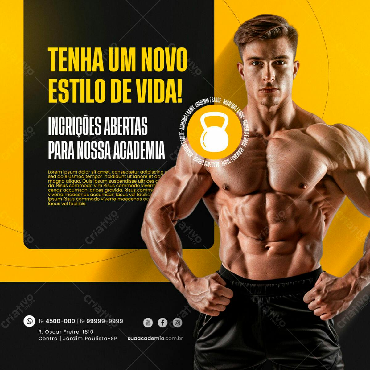 Flyer Academia PSD Editável