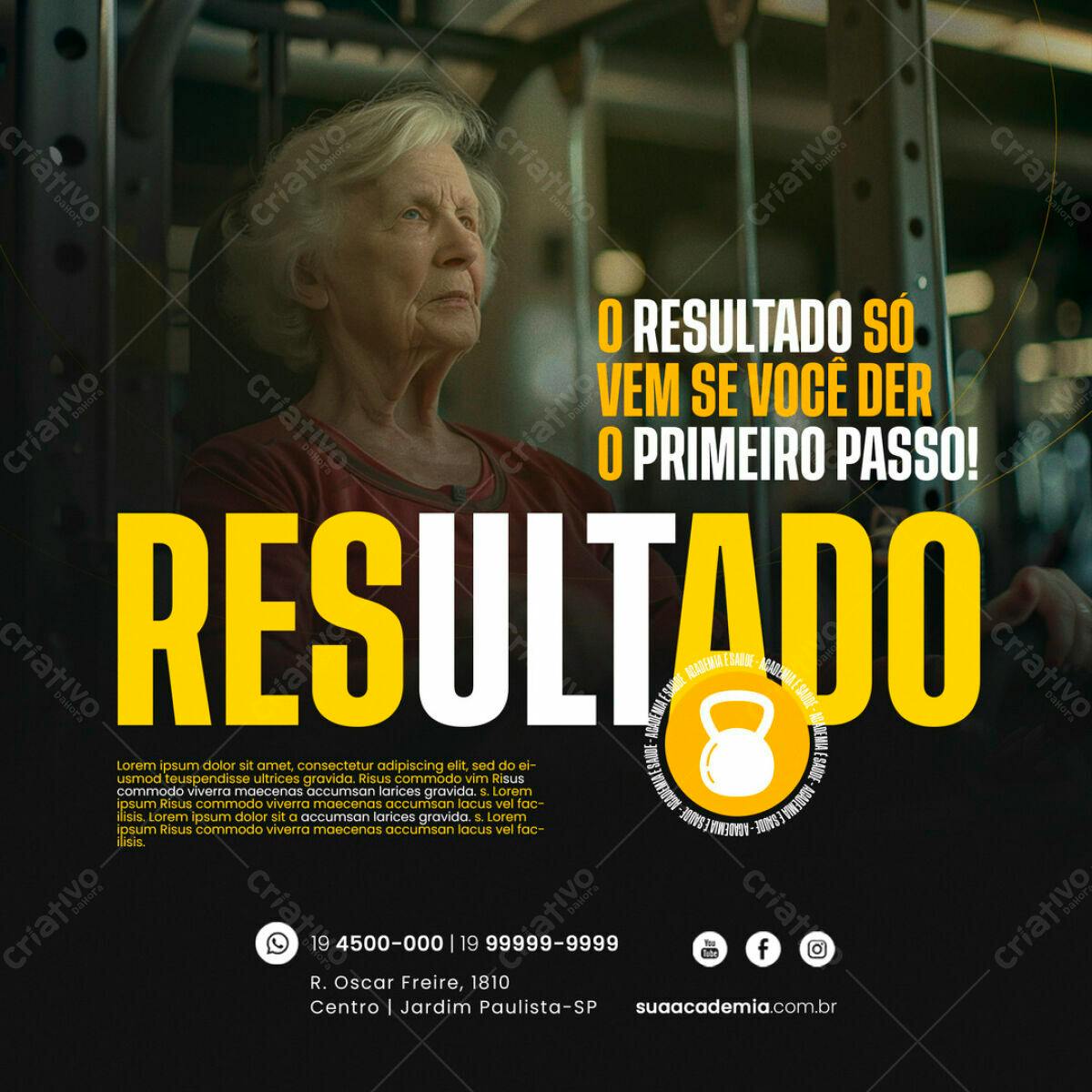 Post para Academia PSD Editável