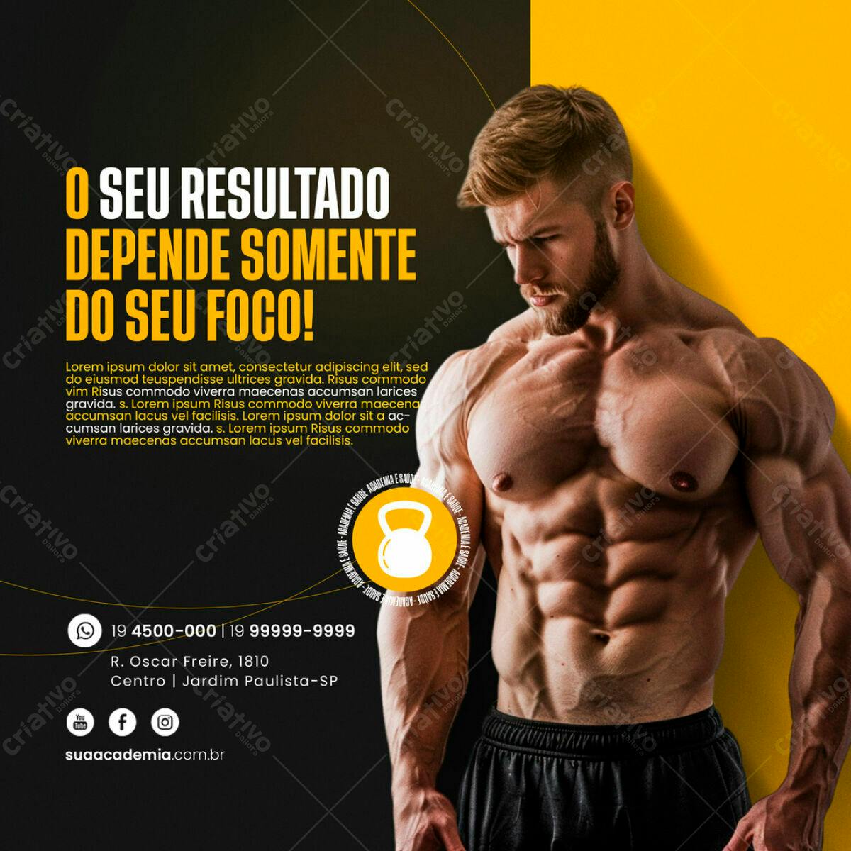 Flyer Academia PSD Editável