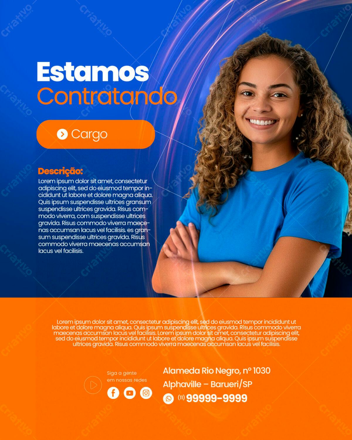 Flyer Vagas de Emprego PSD Editável