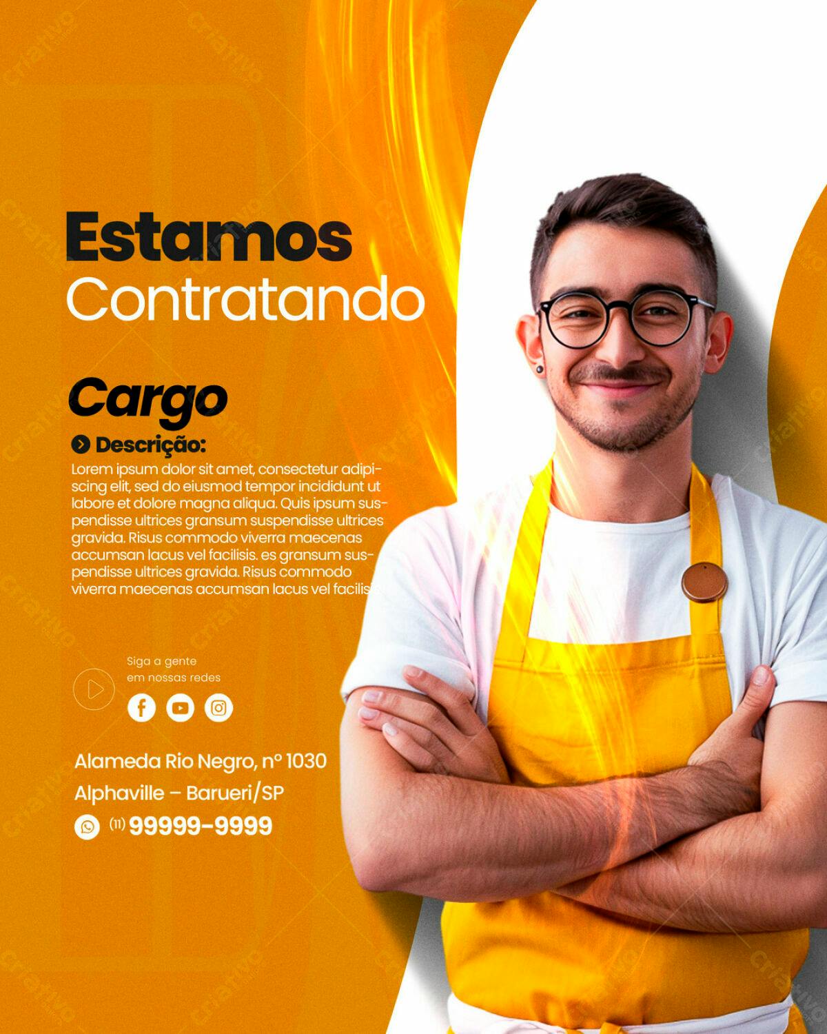 Flyer Vagas de Emprego PSD Editável