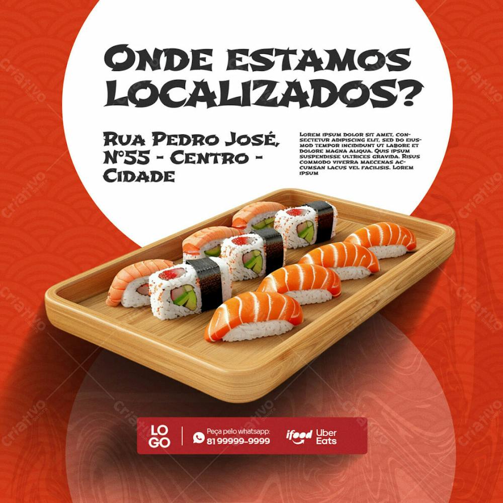 Localização Do Sushi Venha Nos Visitar