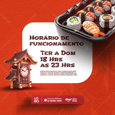 Horario De Funcionamento De Sushi