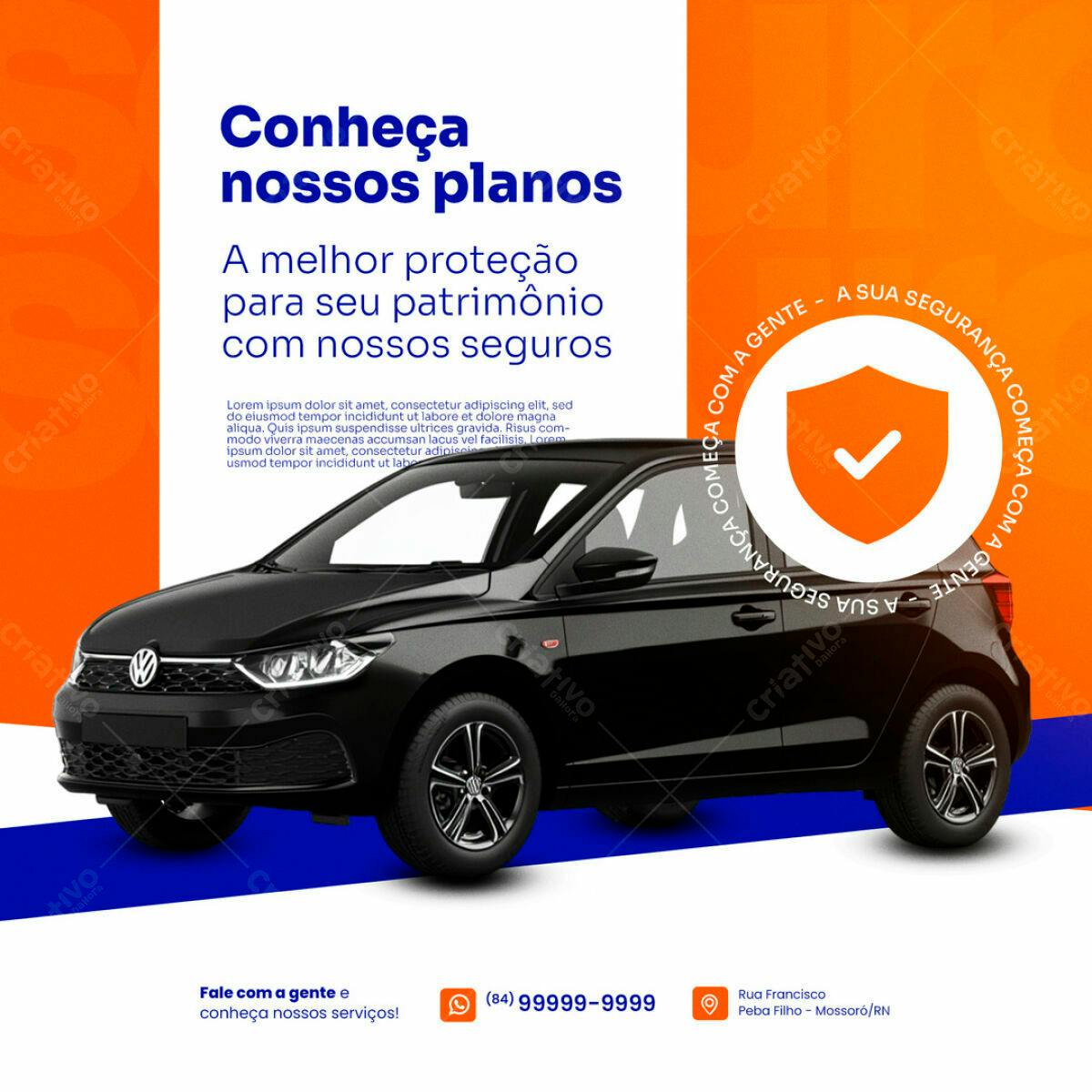 Flyer Seguro Auto PSD Editável