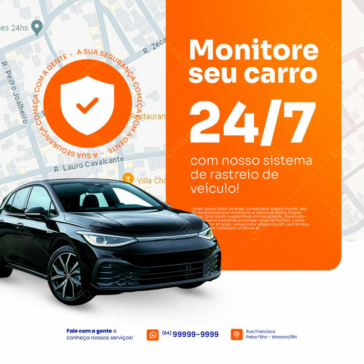 Flyer Rastreamento Veicular PSD Editável
