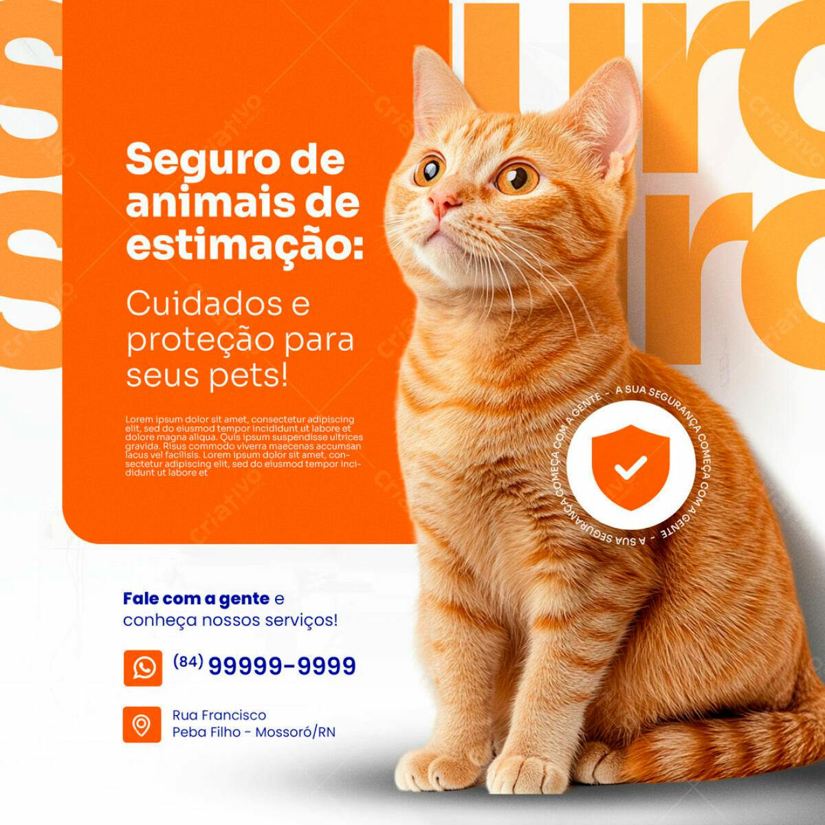 Flyer Seguro Pet PSD Editável