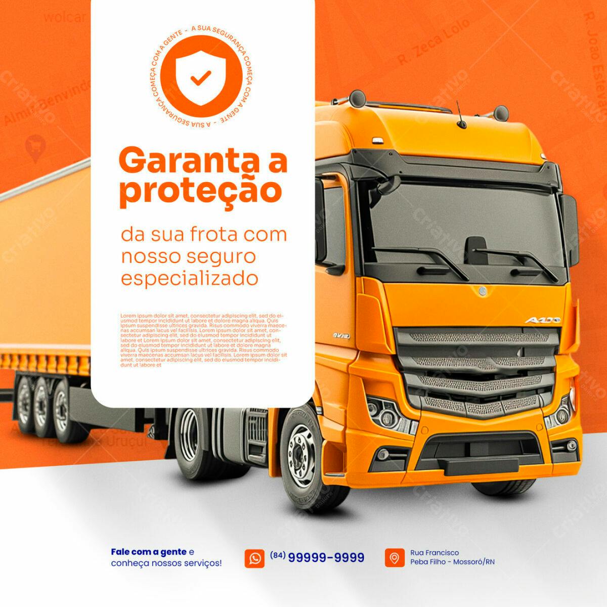 Flyer para Seguro de Frota PSD Editável