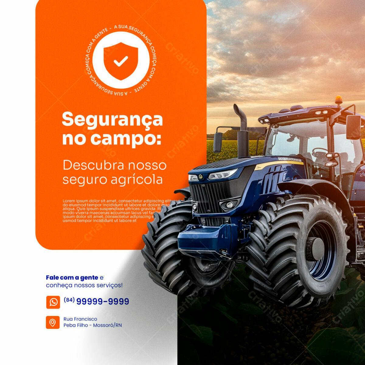 Flyer Seguro Agrícola PSD Editável