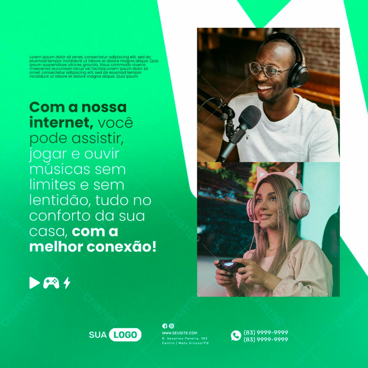 Postagem para Redes Sociais Internet PSD Editável