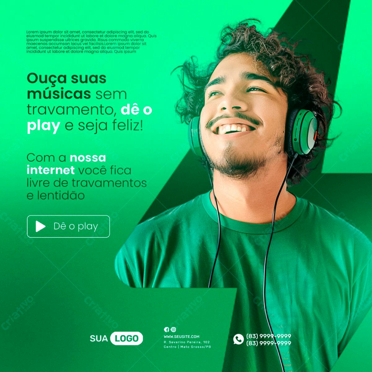 Flyer Publicidade Internet PSD Editável