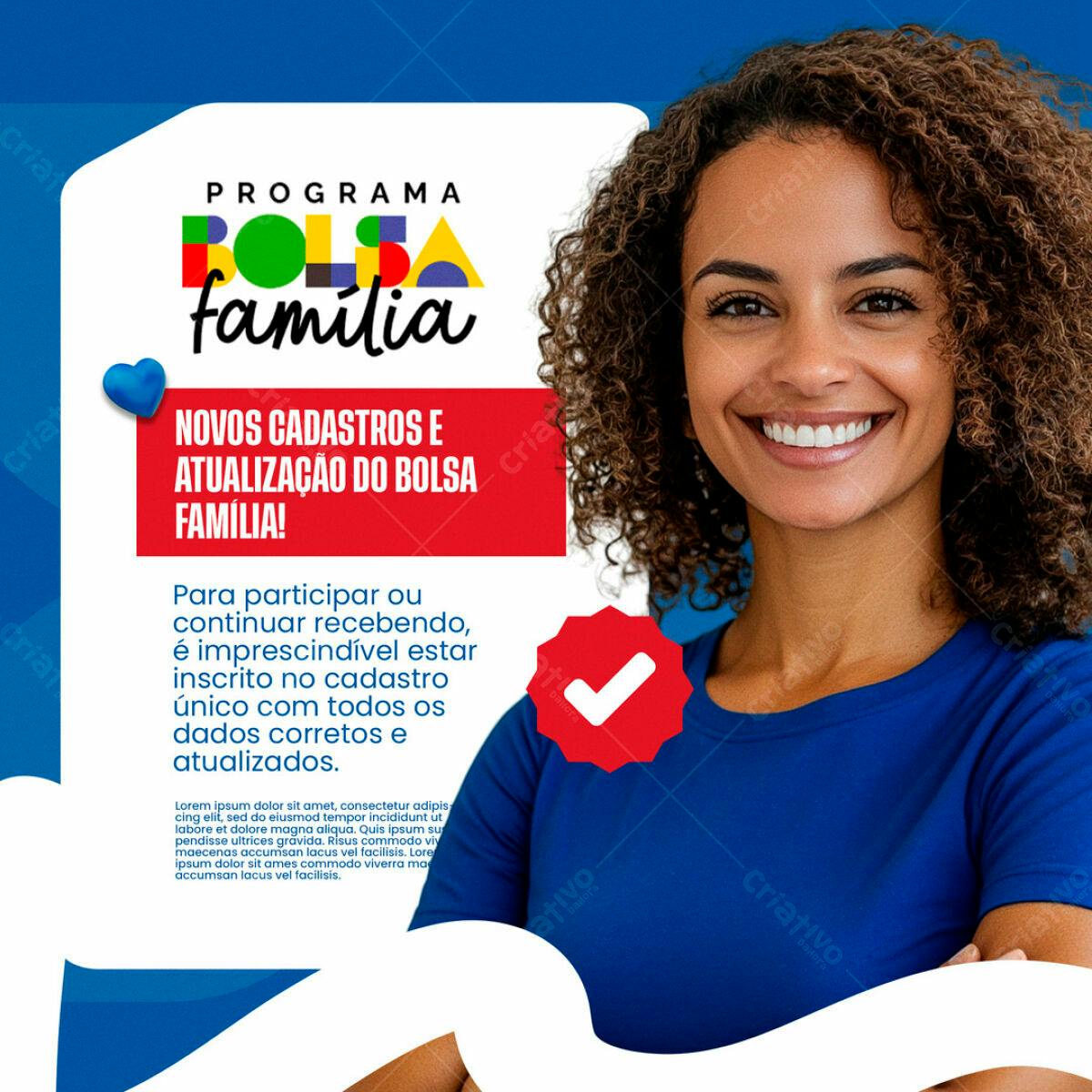 Flyer Bolsa Família PSD Editável