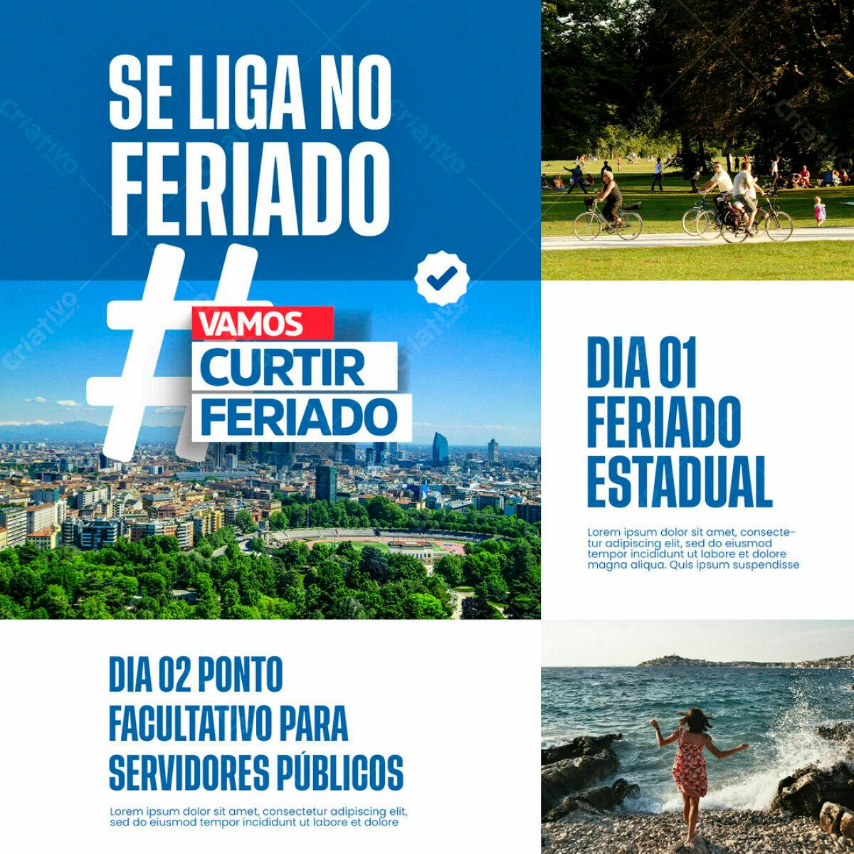 Flyer Feriado Estadual PSD Editável